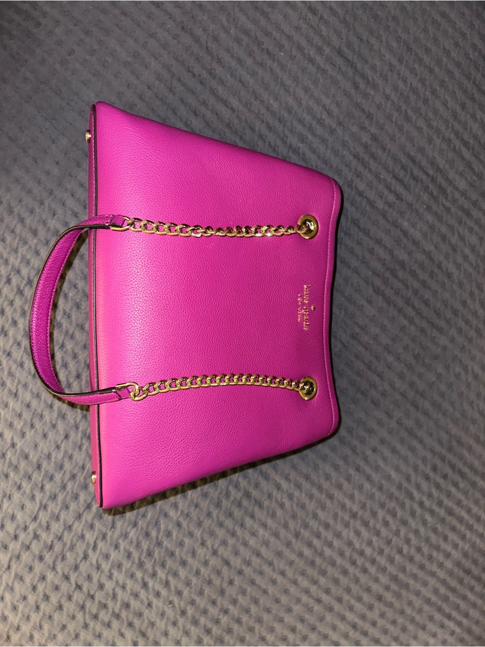 kate spade Fuchsia Leather Chain-Handle Shoulder Tote